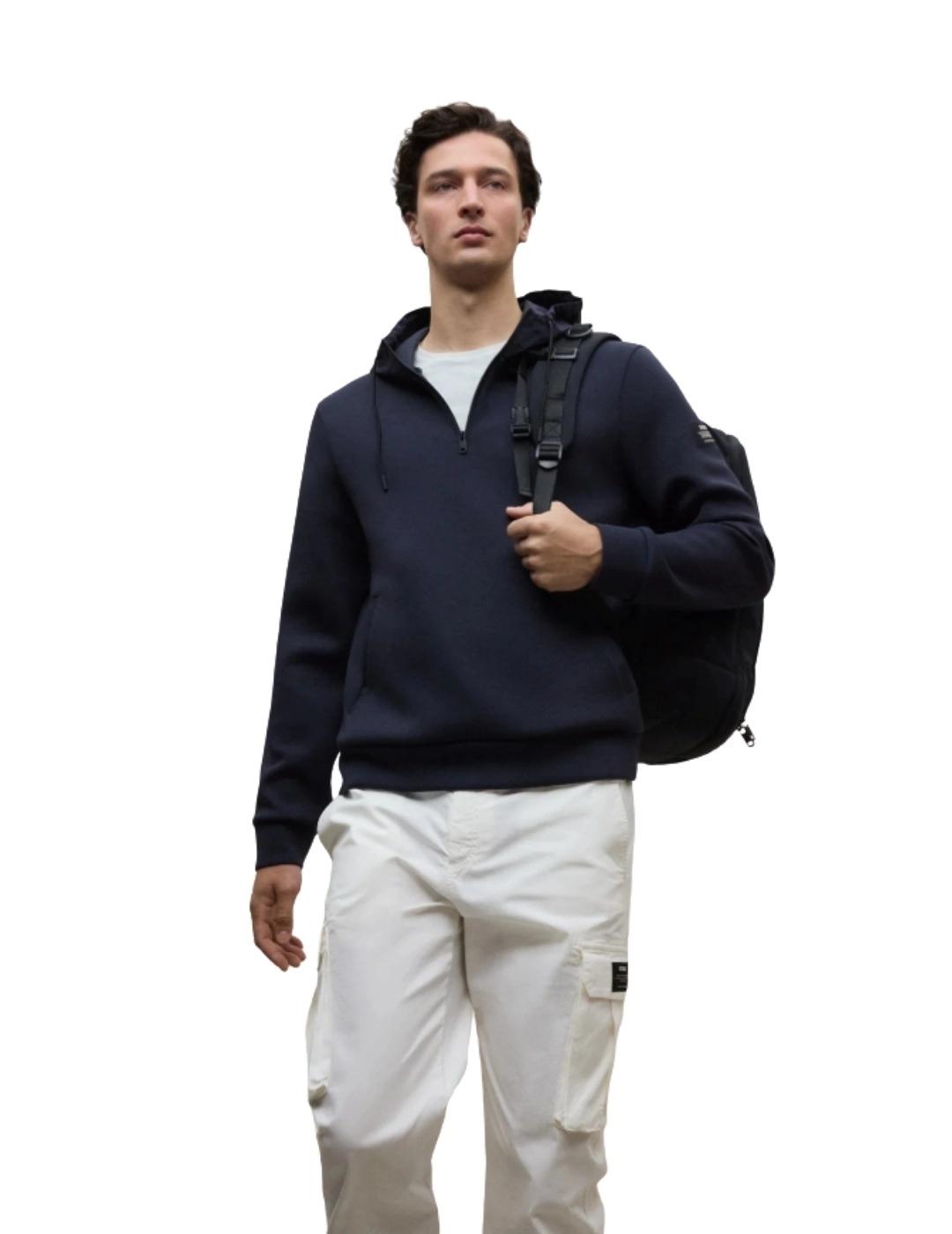 Ecoalf Sudadera Surat Hybrid Azul marino