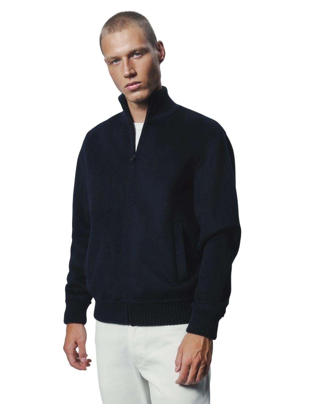 Ecoalf Chaqueta punto Unter Azul marino