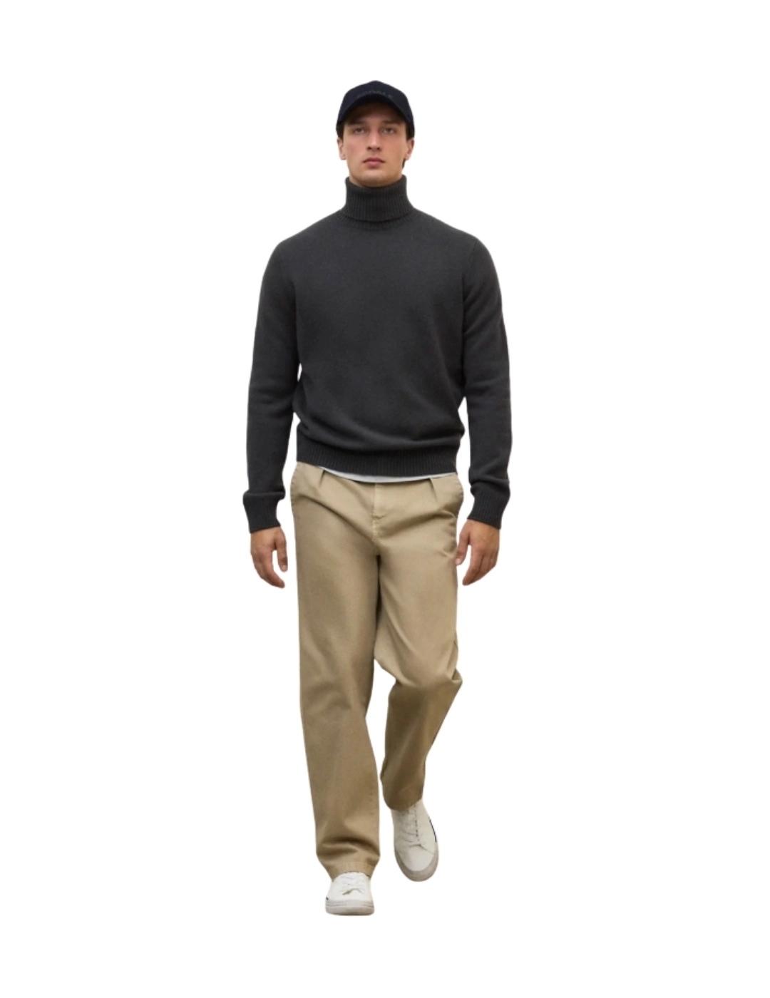 Ecoalf Jersey Punto Brun Verde oscuro