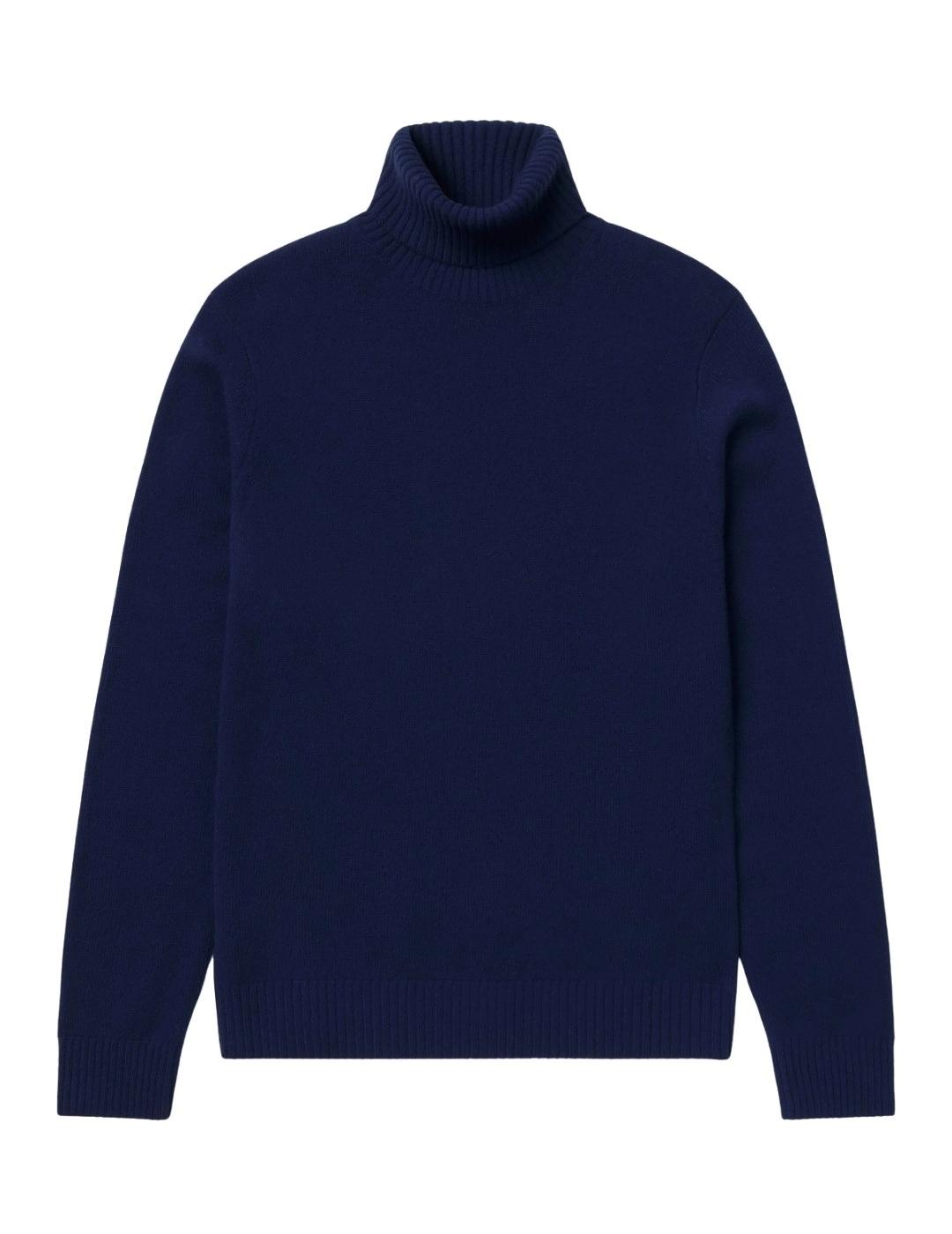 Ecoalf Jersey Punto Brun Azul tinta