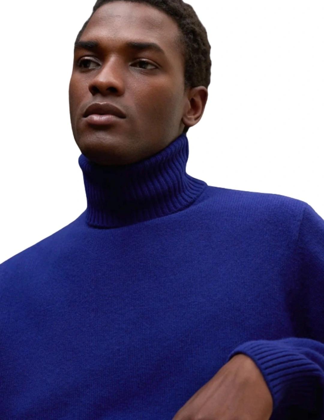 Ecoalf Jersey Punto Brun Azul tinta