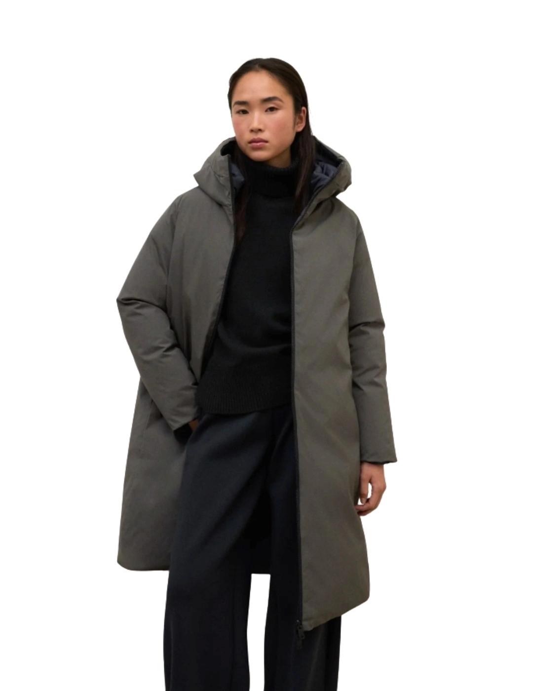 Ecoalf Abrigo Reversible Baru Verde y azul