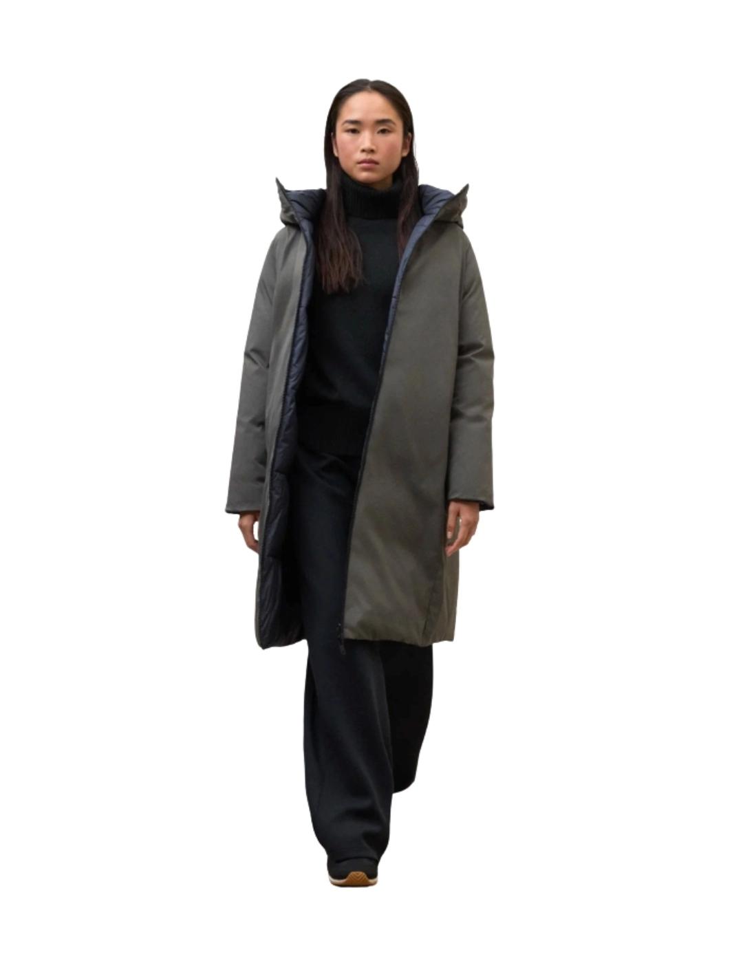 Ecoalf Abrigo Reversible Baru Verde y azul