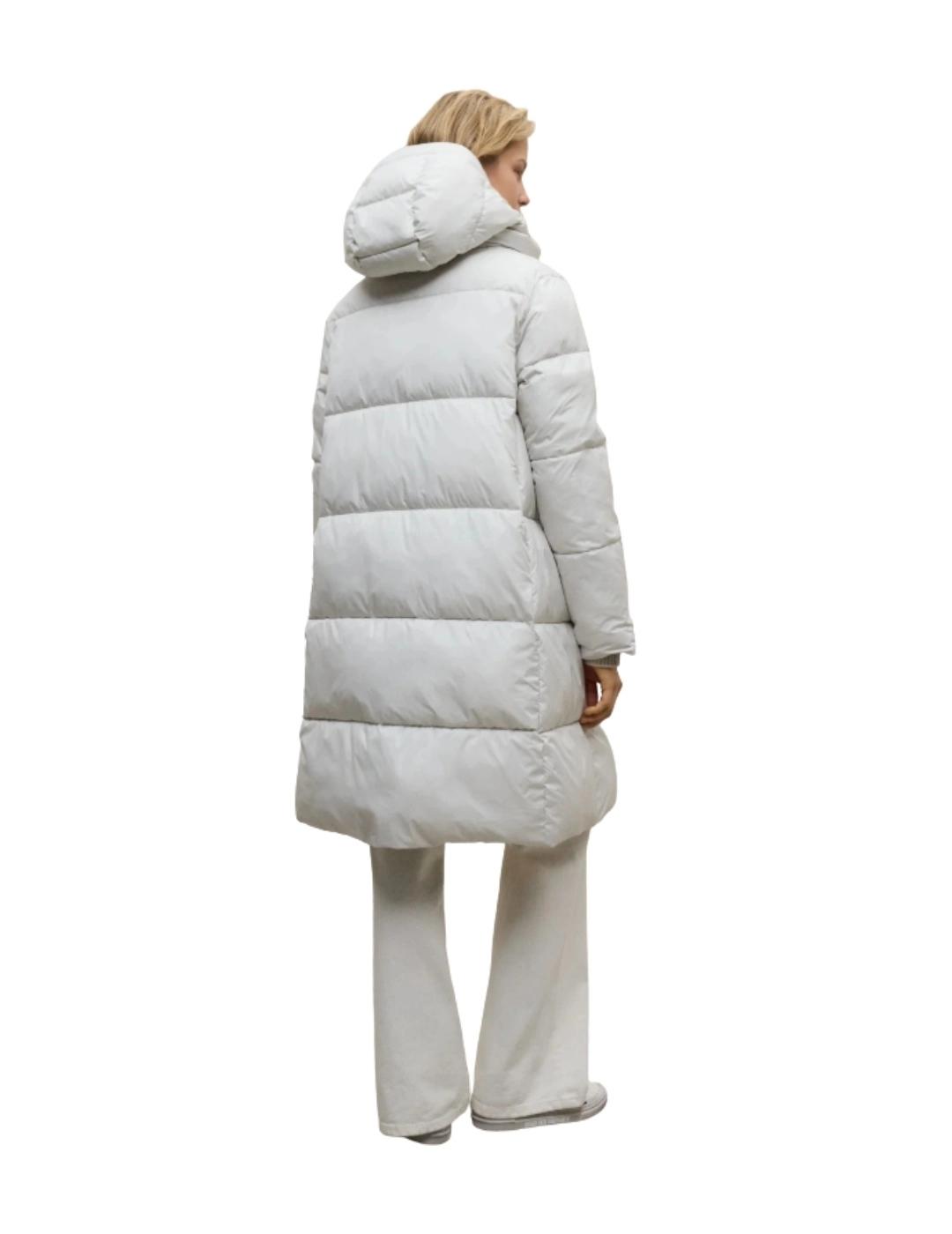 Ecoalf Abrigo Reversible Baru Beige y blanco