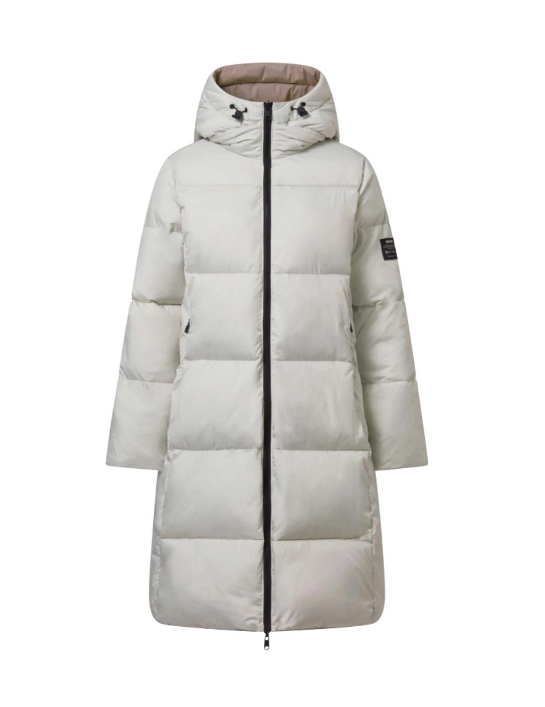 Ecoalf Abrigo Reversible Baru Beige y blanco
