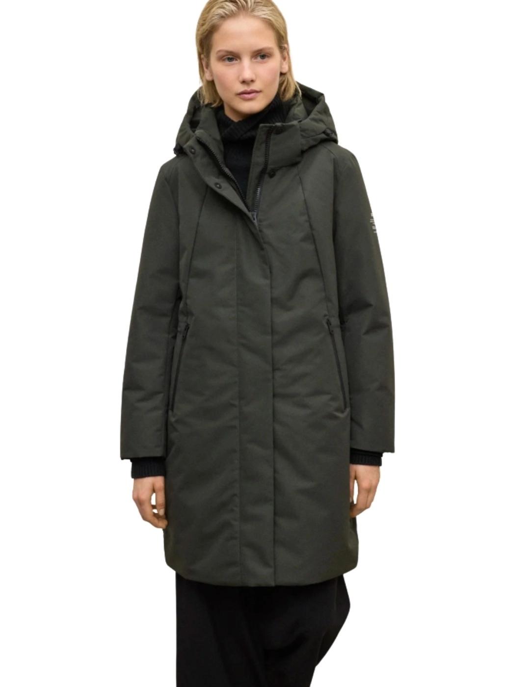 Ecoalf Abrigo Glamour Verde oscuro