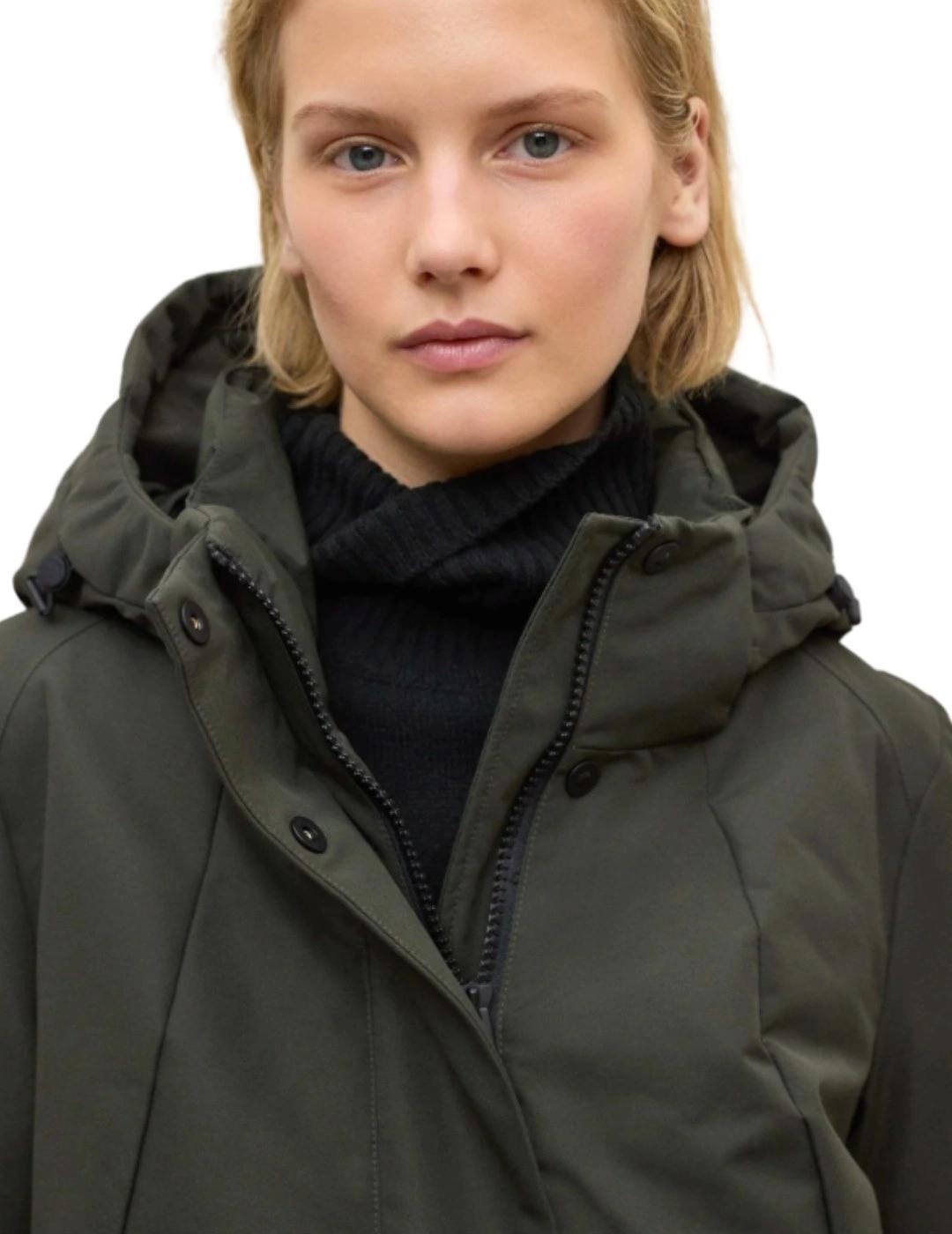 Ecoalf Abrigo Glamour Verde oscuro