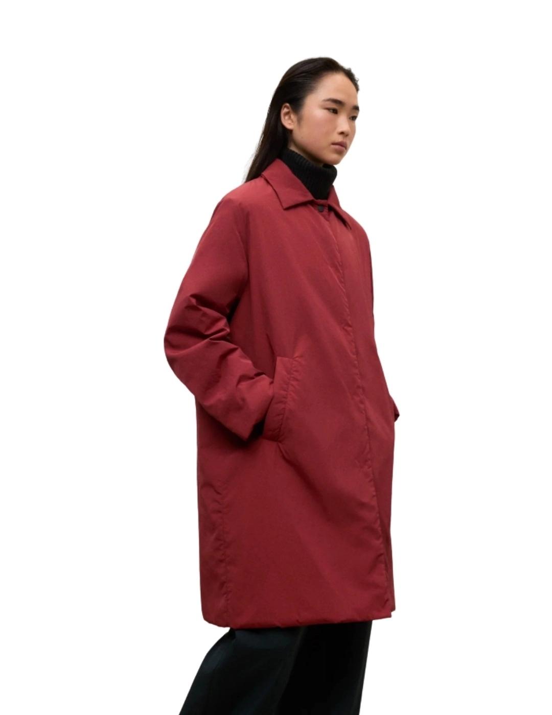 Ecoalf Abrigo Marins Rojo velvet