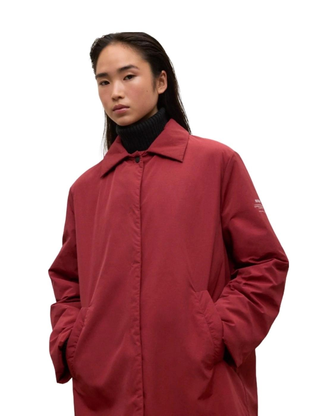 Ecoalf Abrigo Marins Rojo velvet