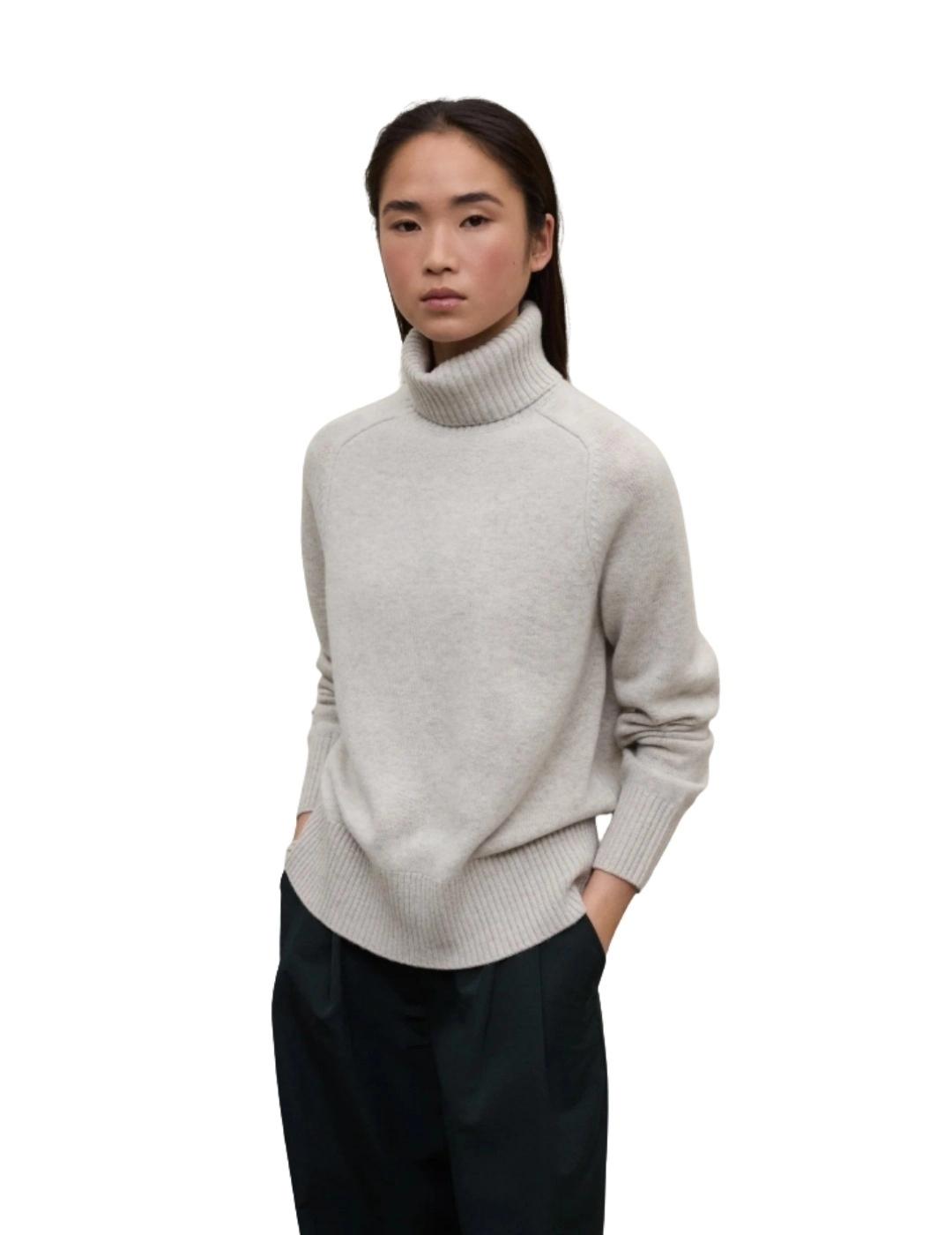 Ecoalf Jersey Punto Caqui Rojo Crimson