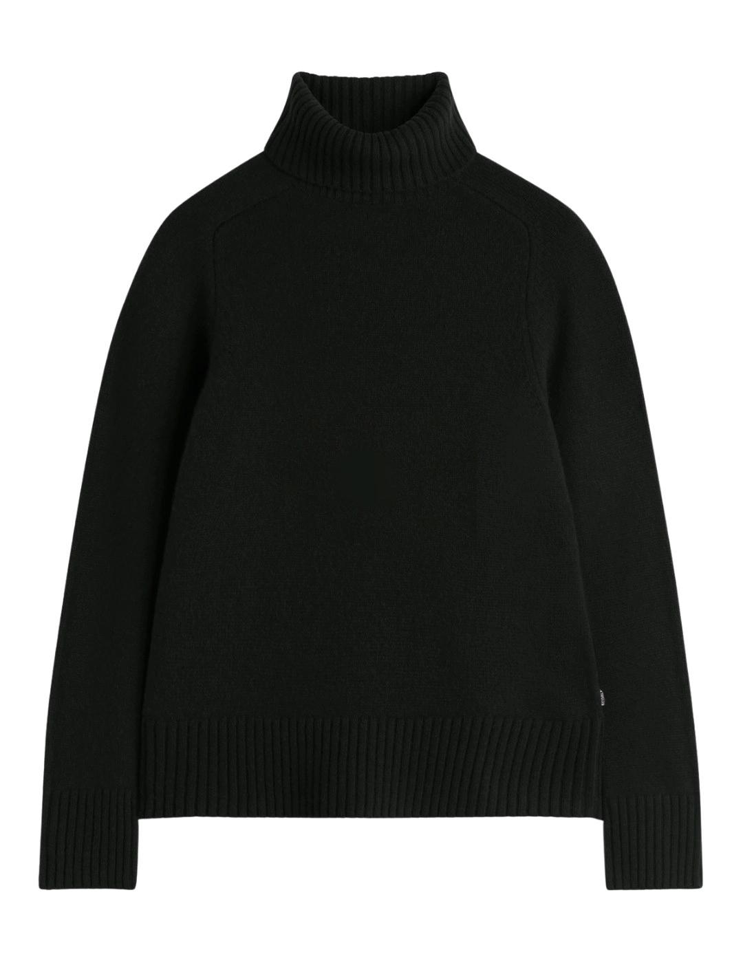 Ecoalf Jersey Punto Caqui Negro