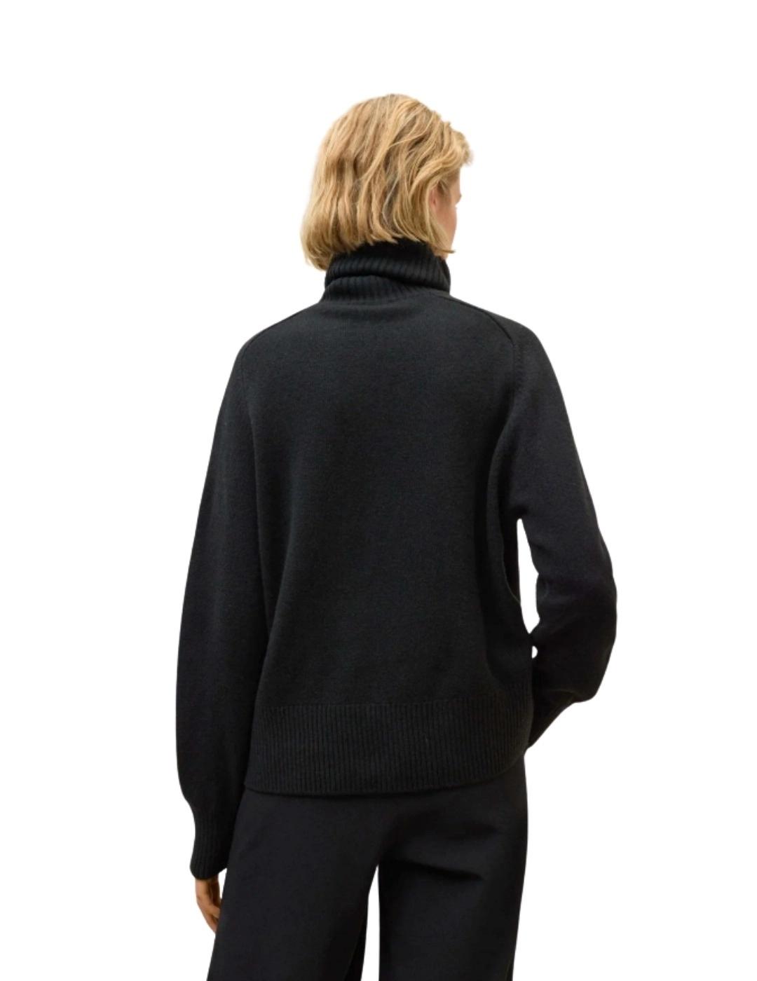 Ecoalf Jersey Punto Caqui Negro