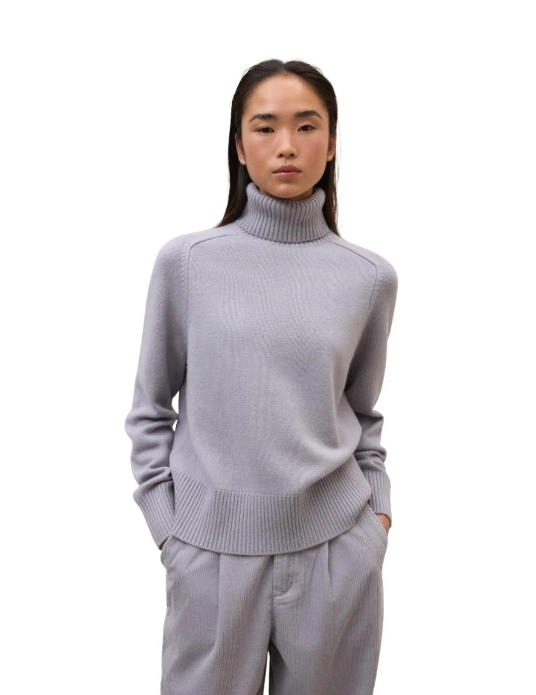 Ecoalf Jersey Punto Caqui Rojo Crimson