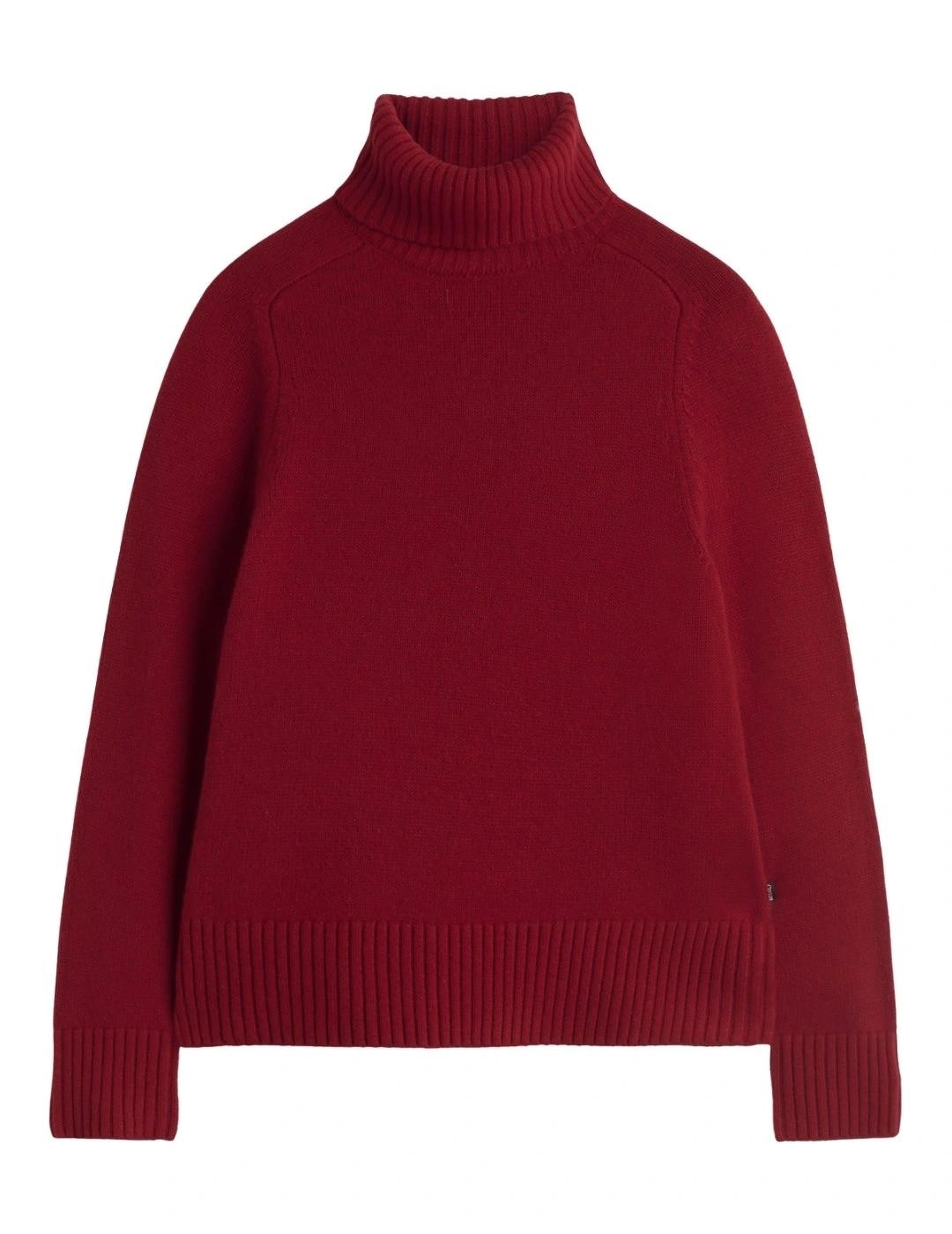 Ecoalf Jersey Punto Caqui Rojo Crimson