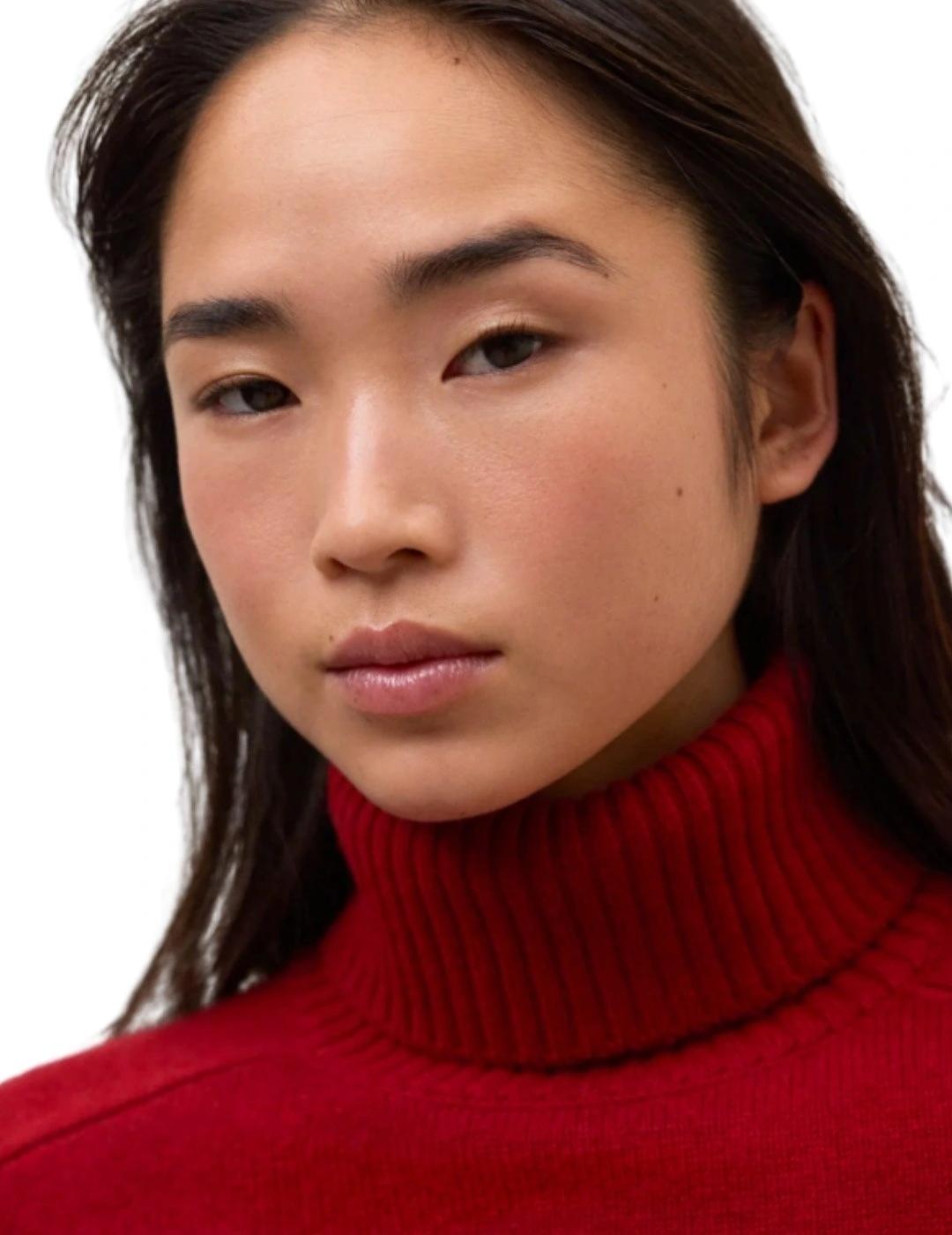 Ecoalf Jersey Punto Caqui Rojo Crimson