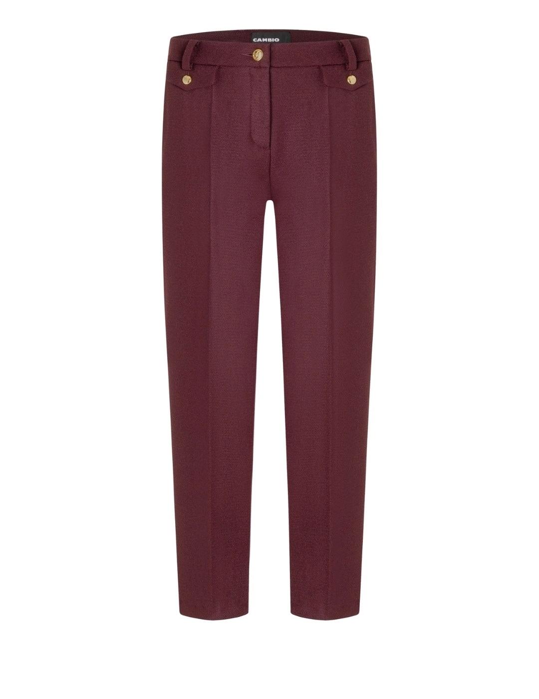 Cambio Pantalón Krystal Flap Cherry Burgundy