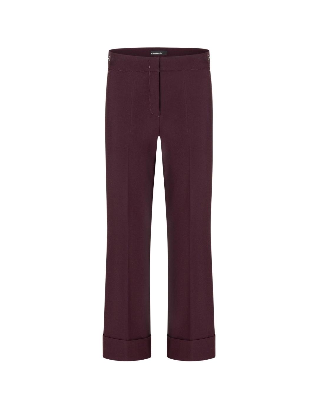 Cambio Pantalón France Cropped Deep Burgundy