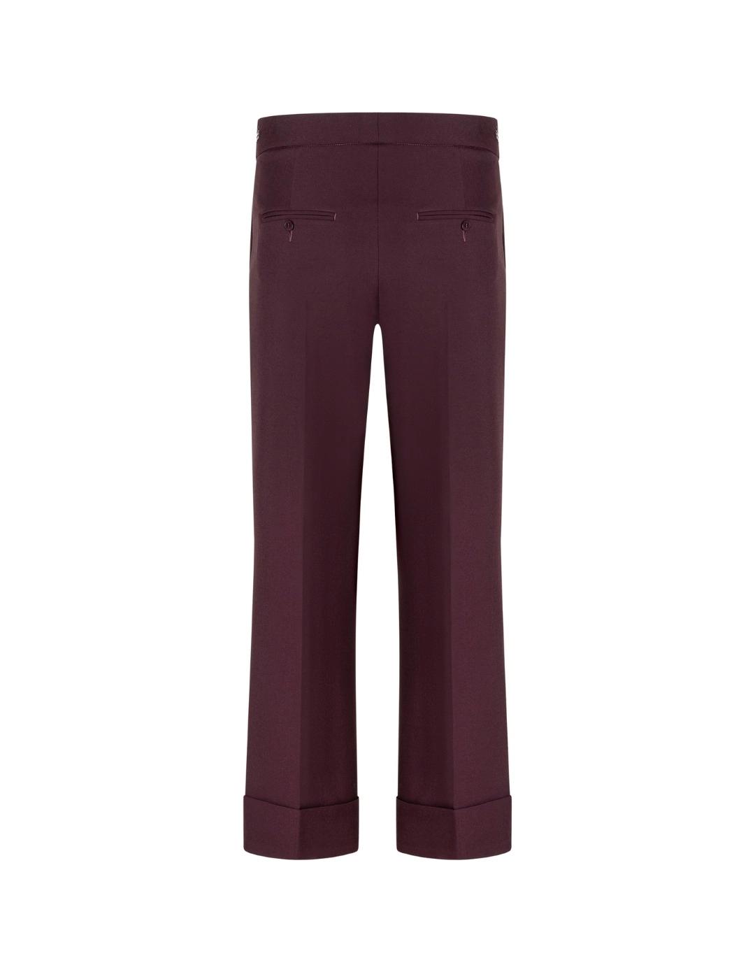 Cambio Pantalón France Cropped Deep Burgundy