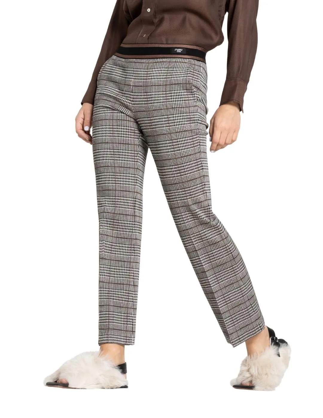 Cambio Pantalón Francoise Cropped Black Creme Brow