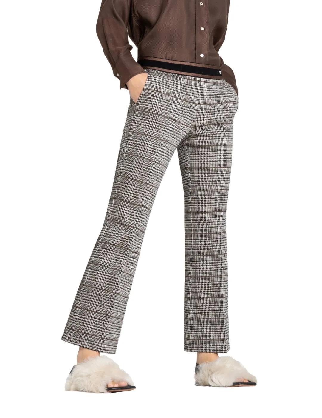 Cambio Pantalón Francoise Cropped Black Creme Brow