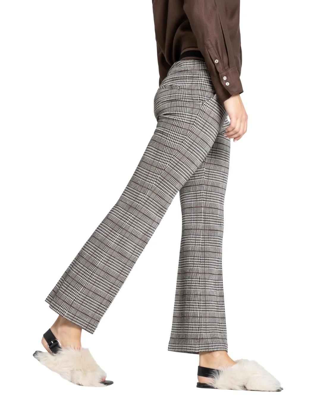 Cambio Pantalón Francoise Cropped Black Creme Brow