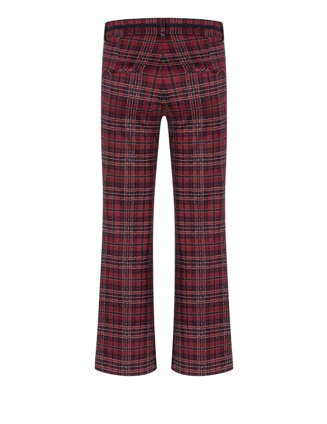 Cambio Pantalón Francoise Cropped Burgundy Blue Br