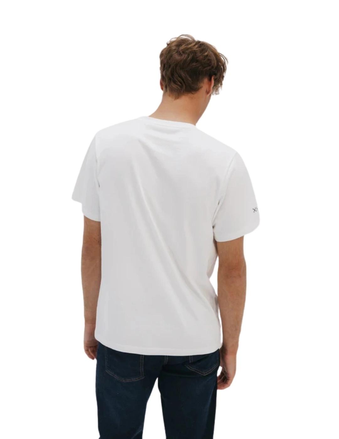 El Pulpo Camiseta Bordado Logo Contraste Blanco