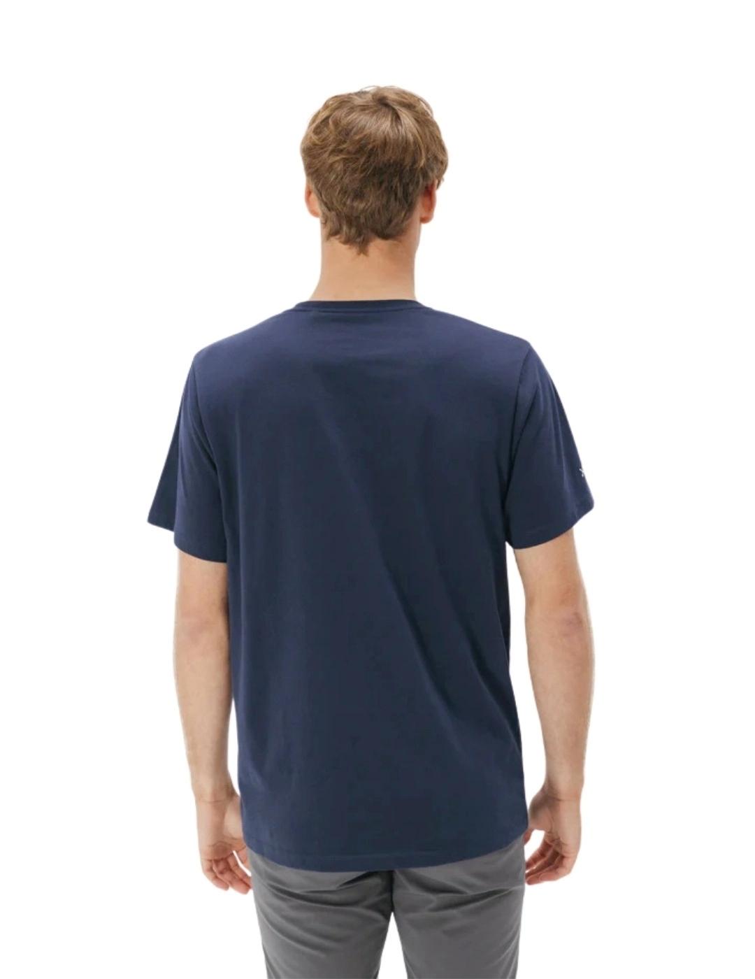 El Pulpo Camiseta Bordado Logo Contraste Marino