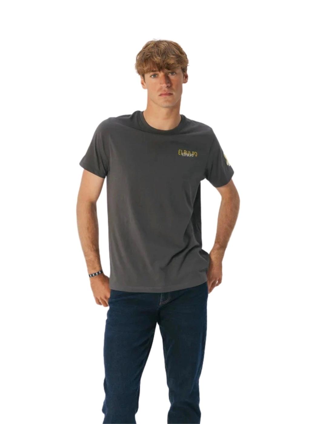 El Pulpo Camiseta Estampado Triple Logo Gris