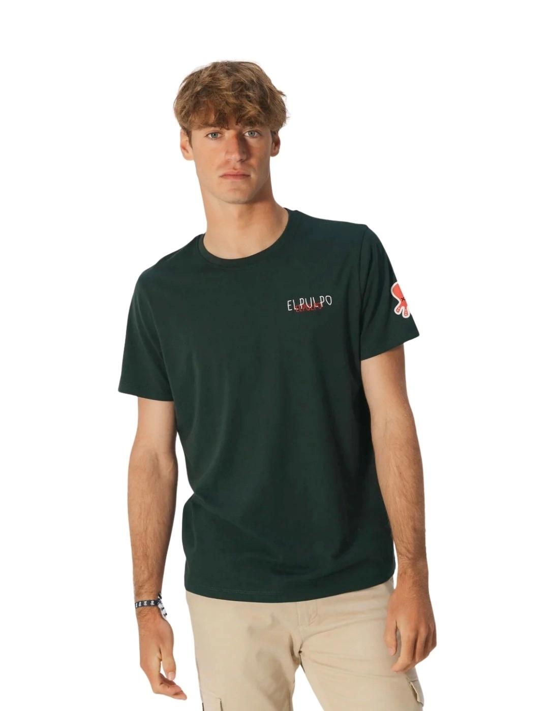 El Pulpo Camiseta Estampado Triple Logo Verde