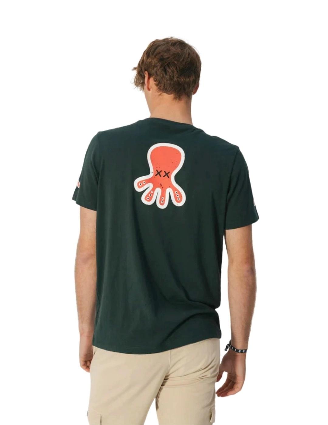 El Pulpo Camiseta Estampado Triple Logo Verde