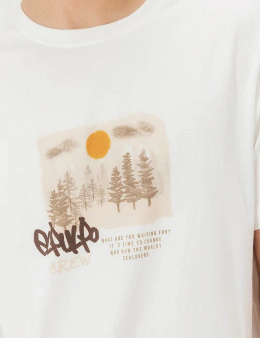 El Pulpo Camiseta Elpulpo Crew Blanco Puro