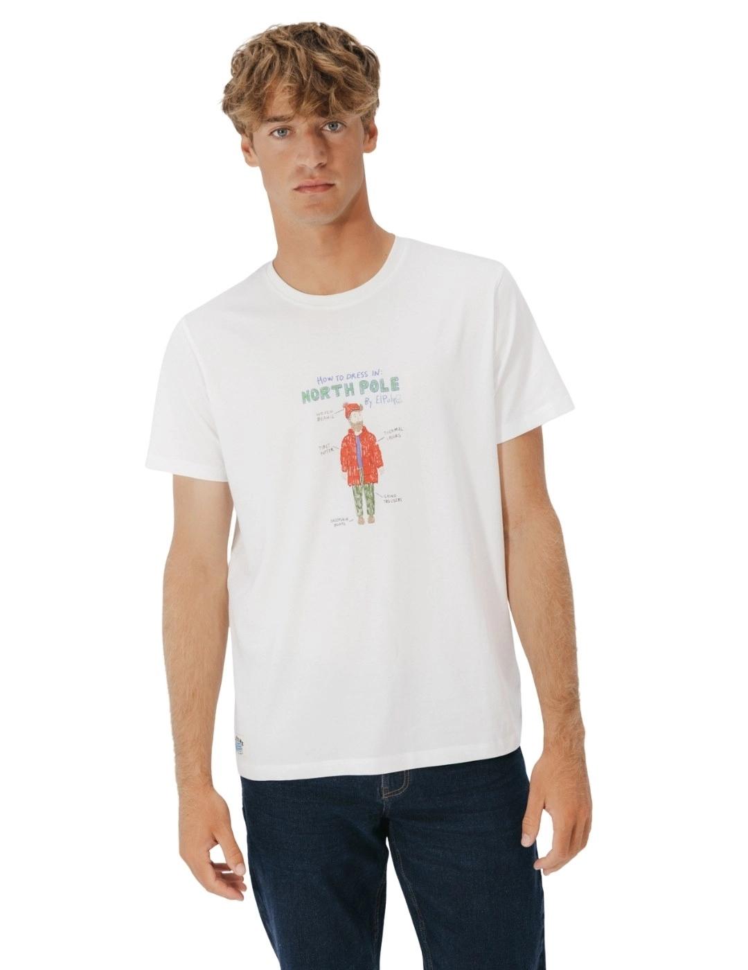 El Pulpo Camiseta North Pole Outfit Blanco Puro