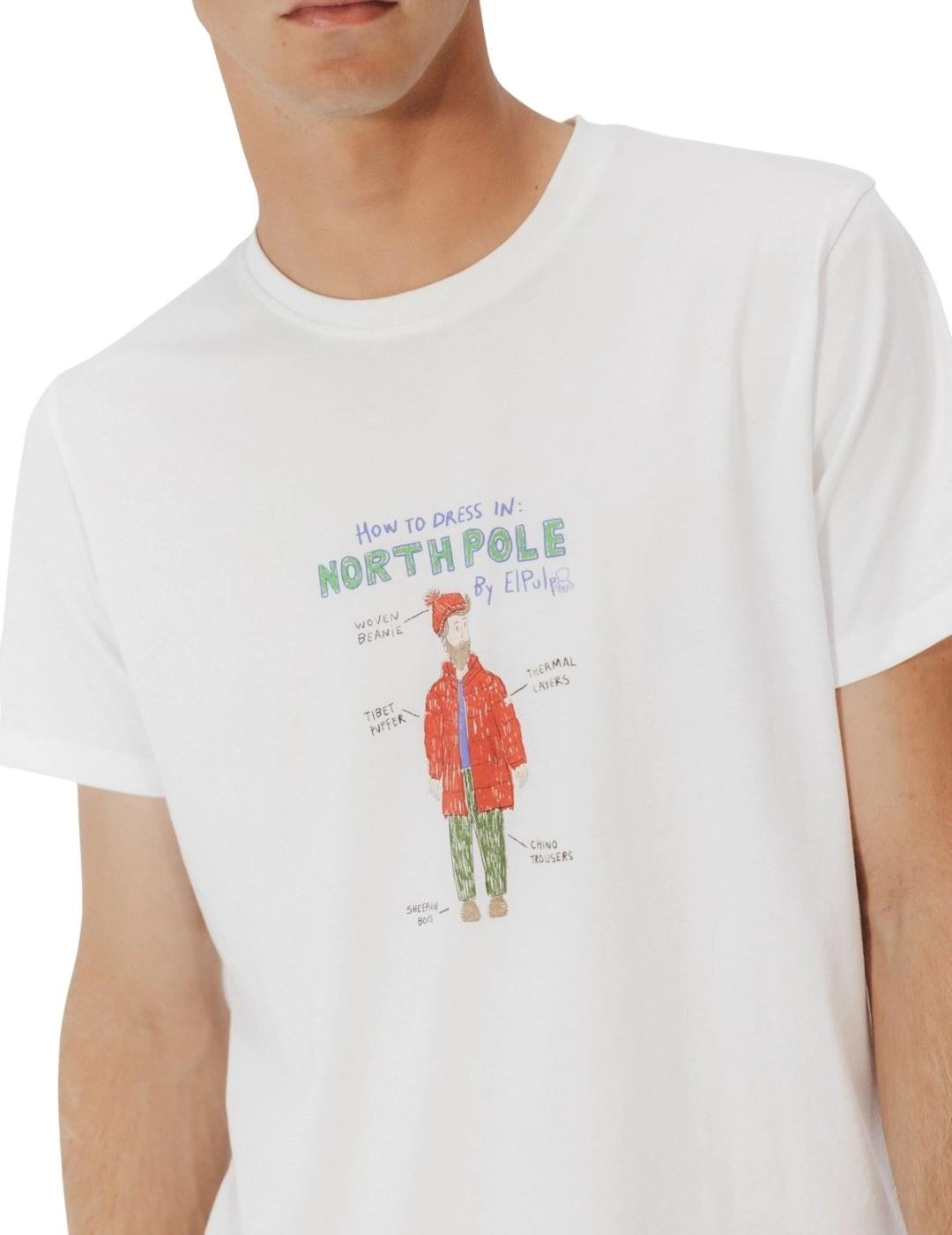 El Pulpo Camiseta North Pole Outfit Blanco Puro
