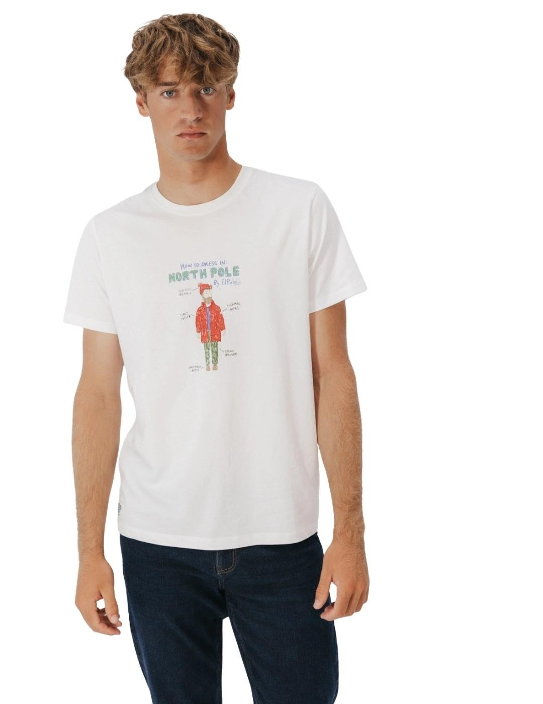 El Pulpo Camiseta North Pole Outfit Blanco Puro