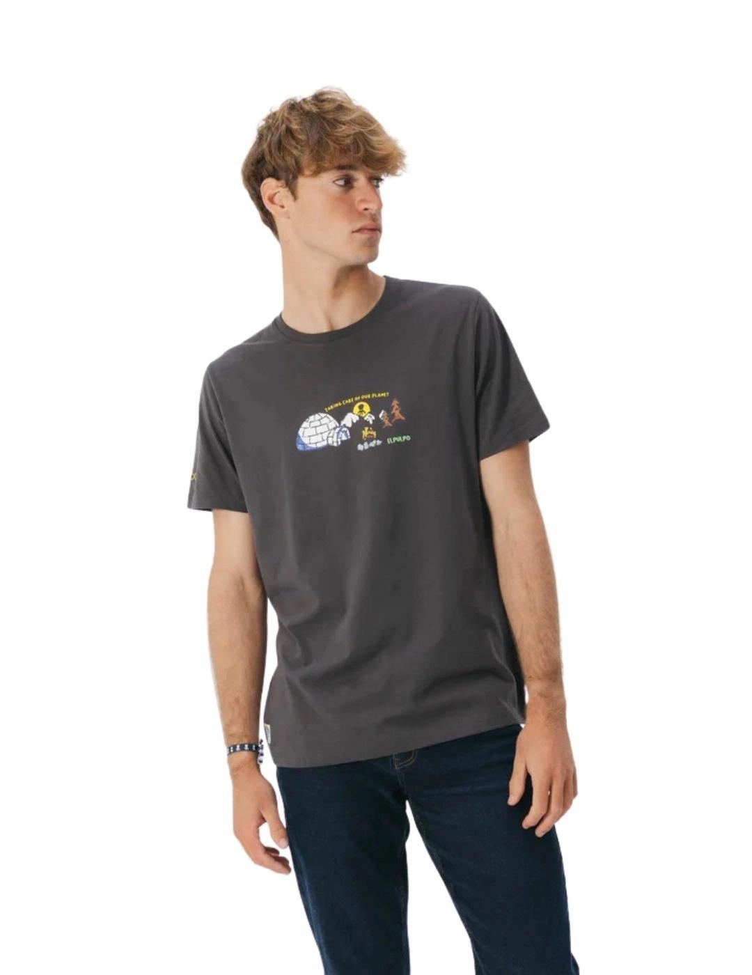 El Pulpo Camiseta Iglú Gris Antracita