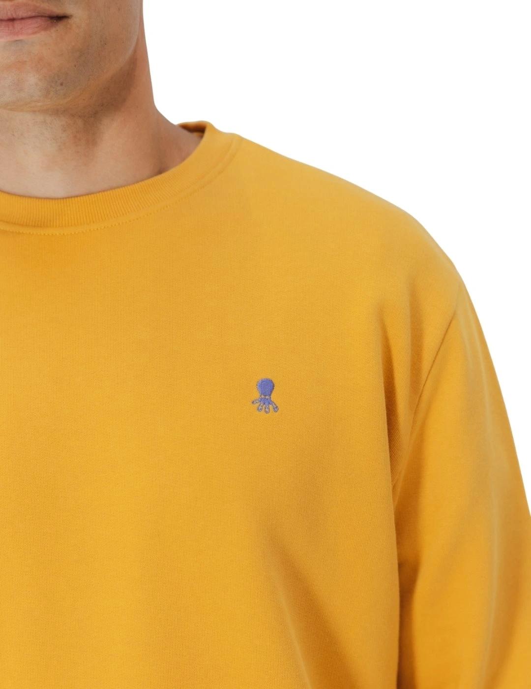El Pulpo Sudadera Bordado Contraste Mostaza