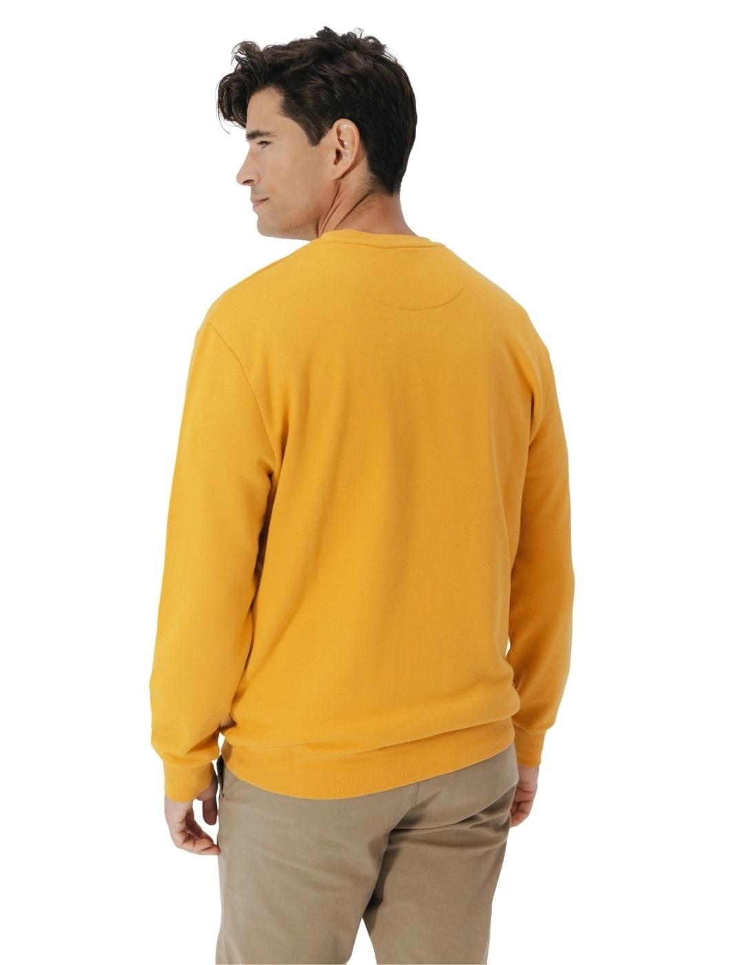 El Pulpo Sudadera Bordado Contraste Mostaza