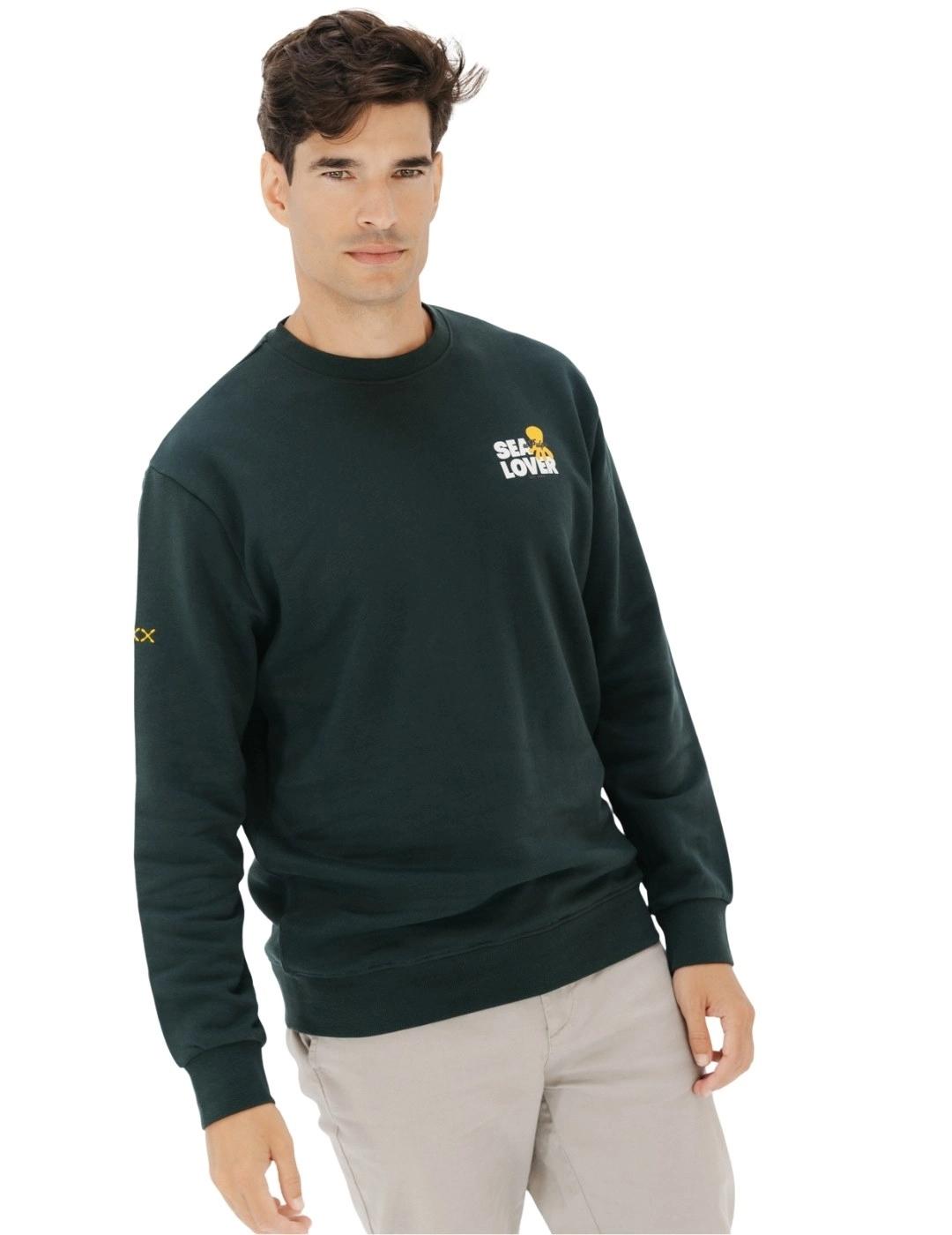 El Pulpo Sudadera Sealover Logo Verde Botella