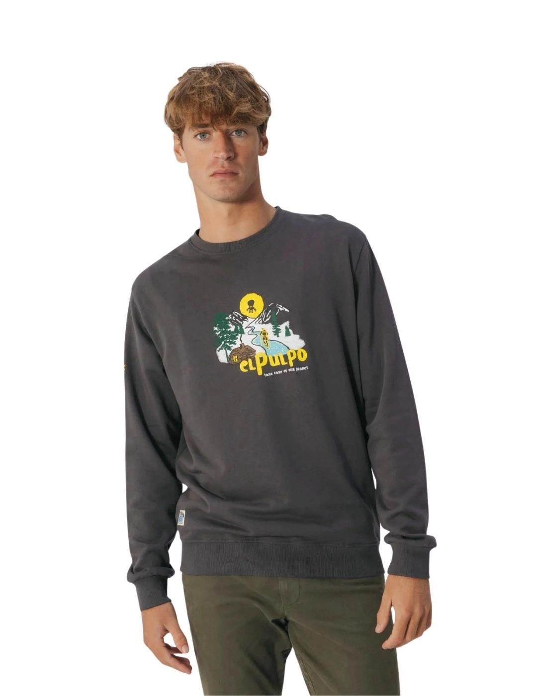 El Pulpo Sudadera Elpulpo Hike Gris Antracita