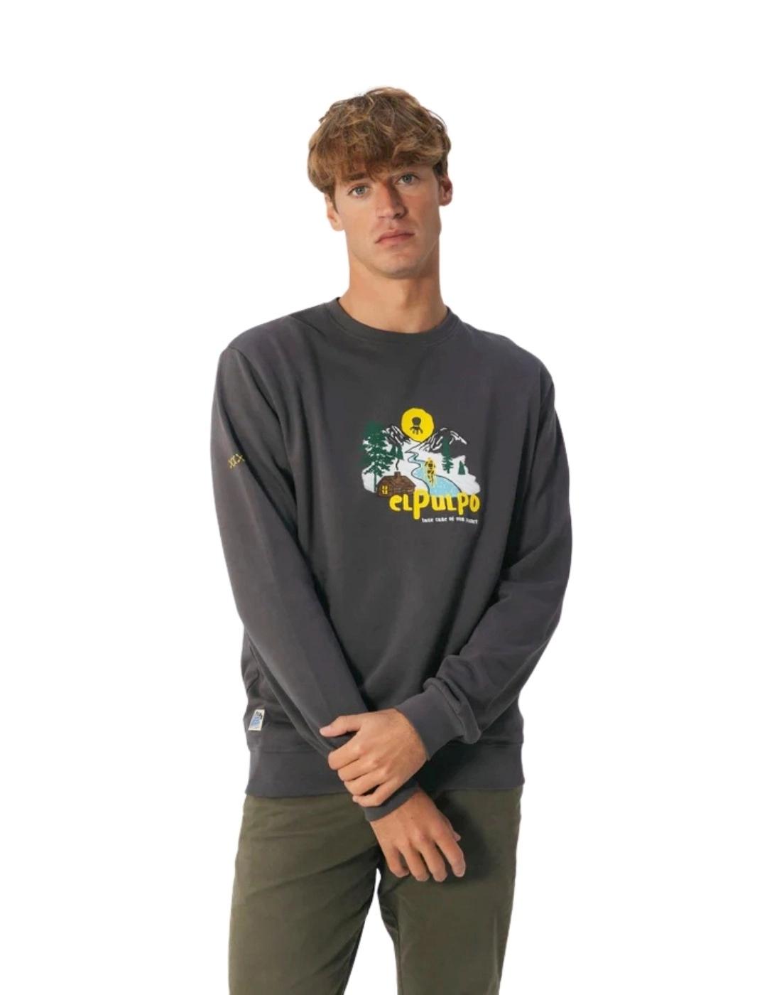 El Pulpo Sudadera Elpulpo Hike Gris Antracita
