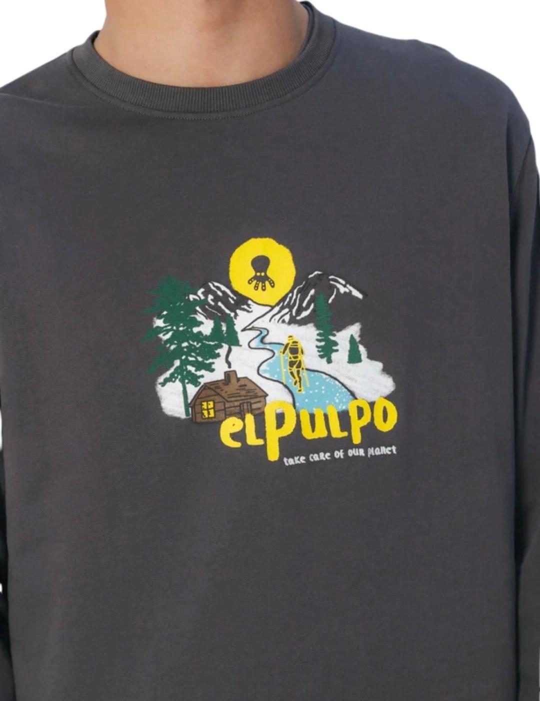 El Pulpo Sudadera Elpulpo Hike Gris Antracita