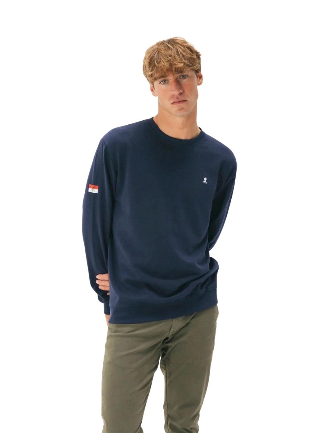 El Pulpo Sudadera Bordado Heritage Azul Marino