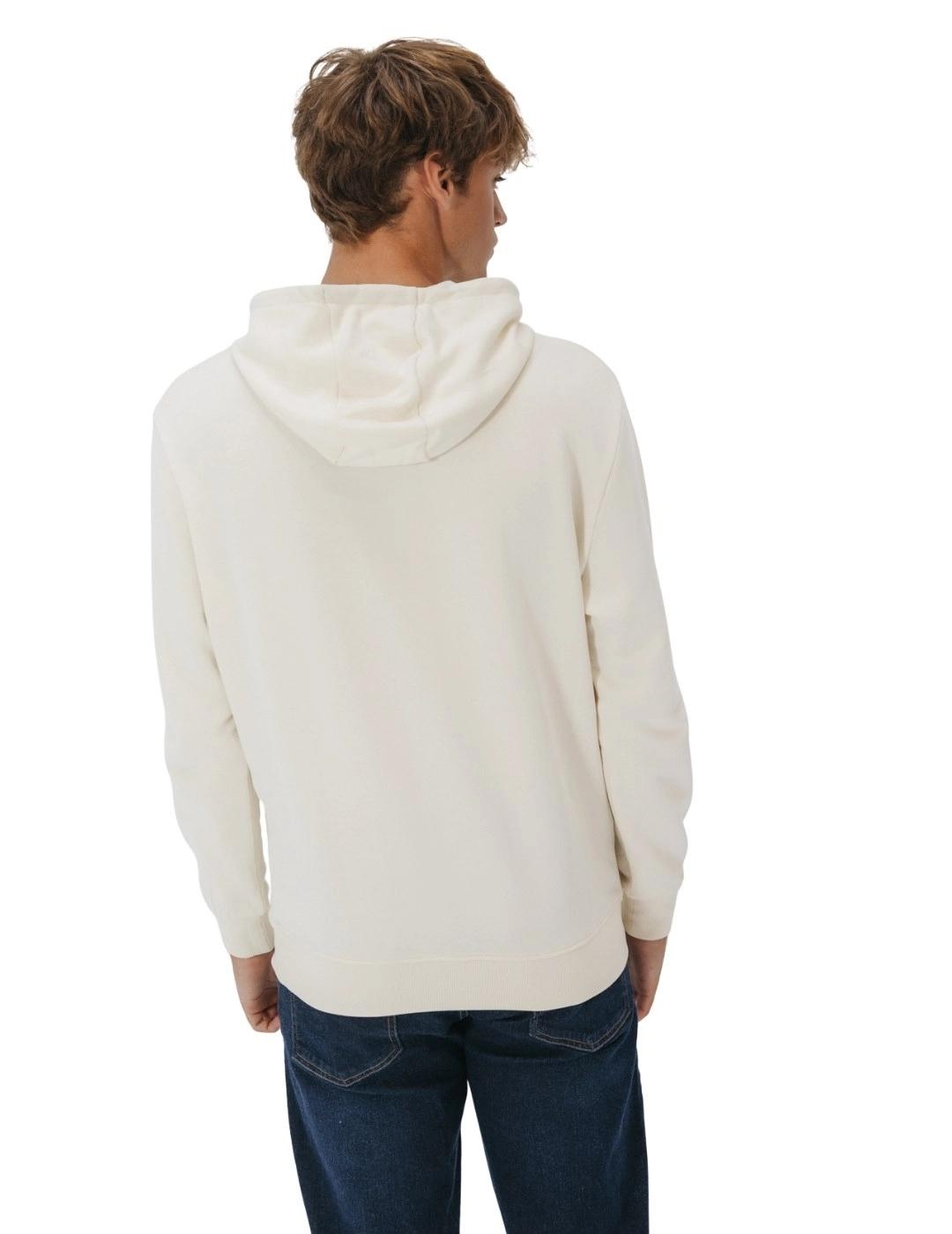 El Pulpo Sudadera Capucha Customs Blanco Roto