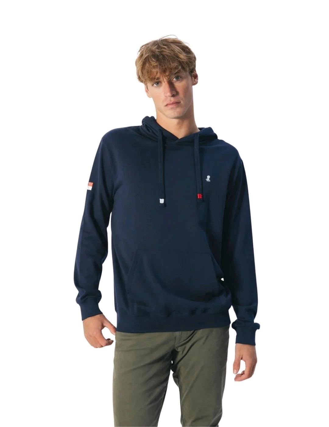 El Pulpo Sudadera Capucha Bordado Heritage Marino