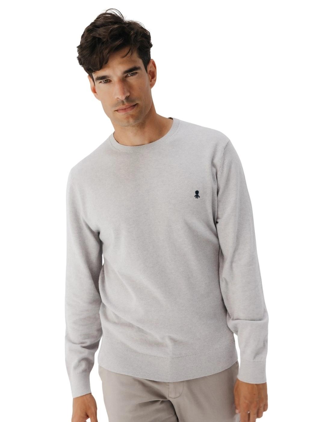 El Pulpo Jersey Cuello Redondo Mezcla Gris Vigoré