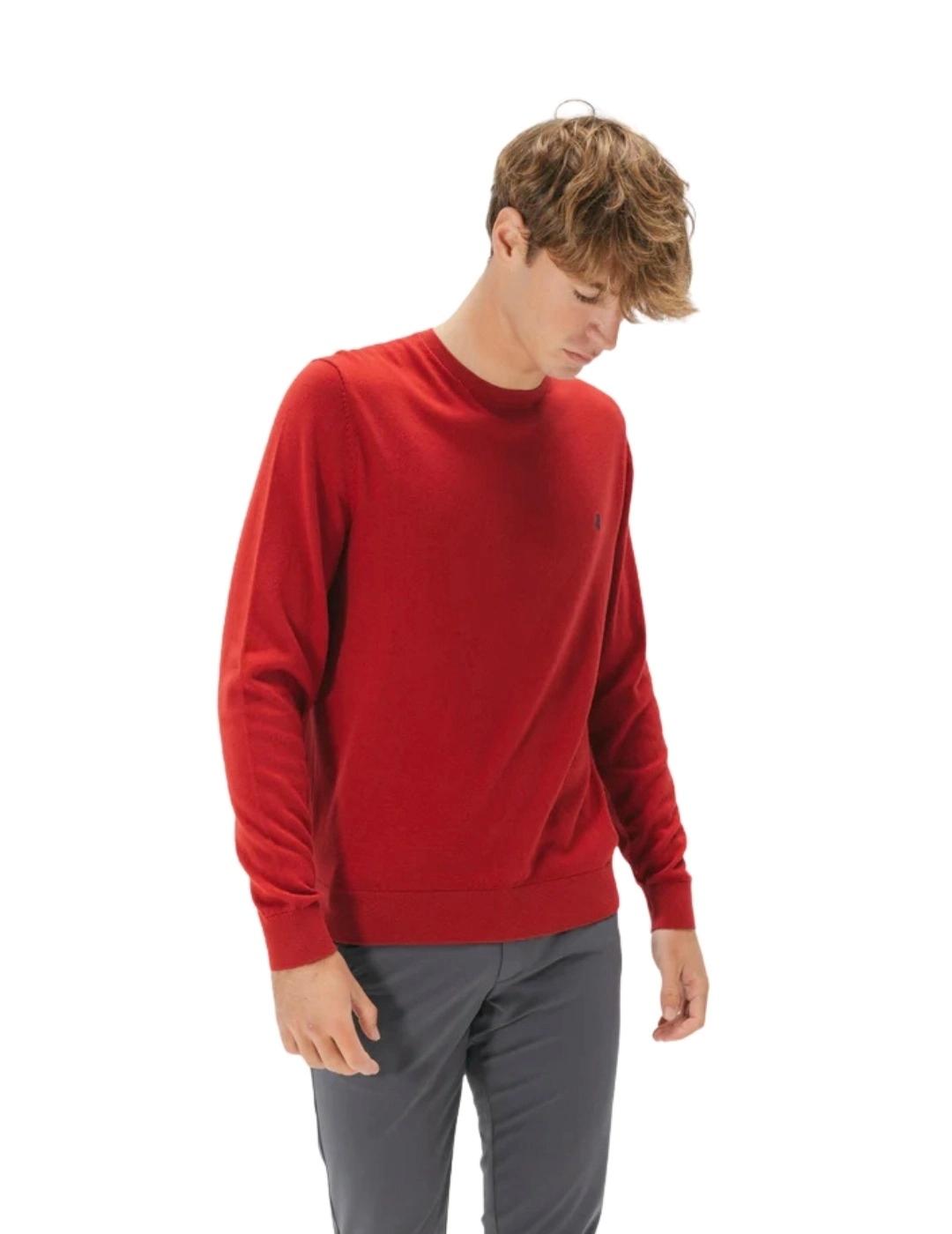 El Pulpo Jersey Cuello Redondo Mezcla Granate