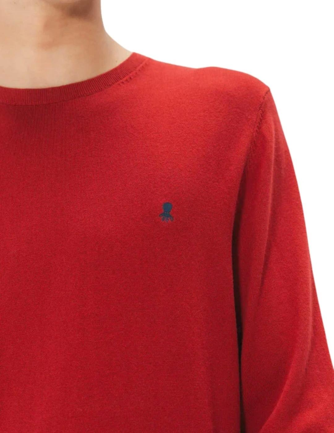 El Pulpo Jersey Cuello Redondo Mezcla Granate