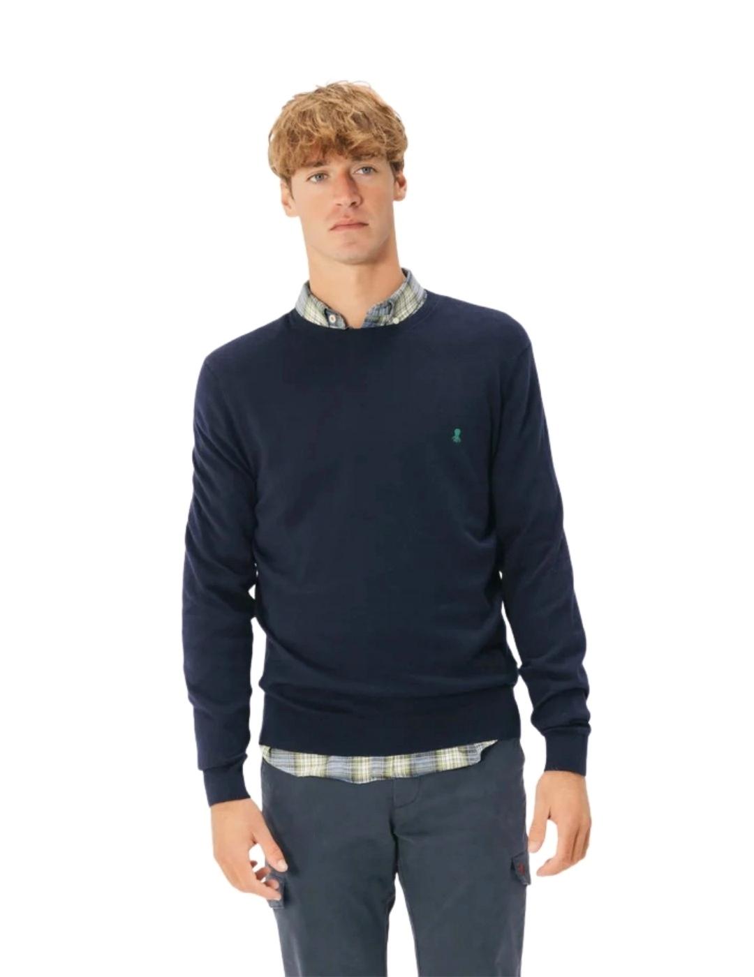 El Pulpo Jersey Cuello Redondo Mezcla Azul Marino