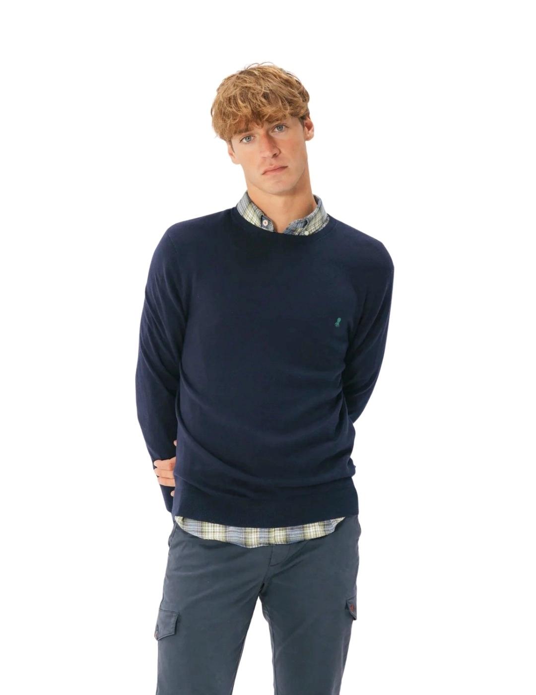 El Pulpo Jersey Cuello Redondo Mezcla Azul Marino